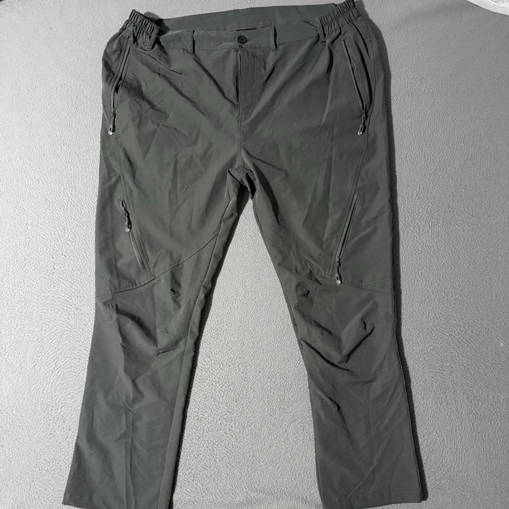 Postropaky Pants Men's 40x30 Gray Nylon Blend Stretch Fabric Elastic Side Waist